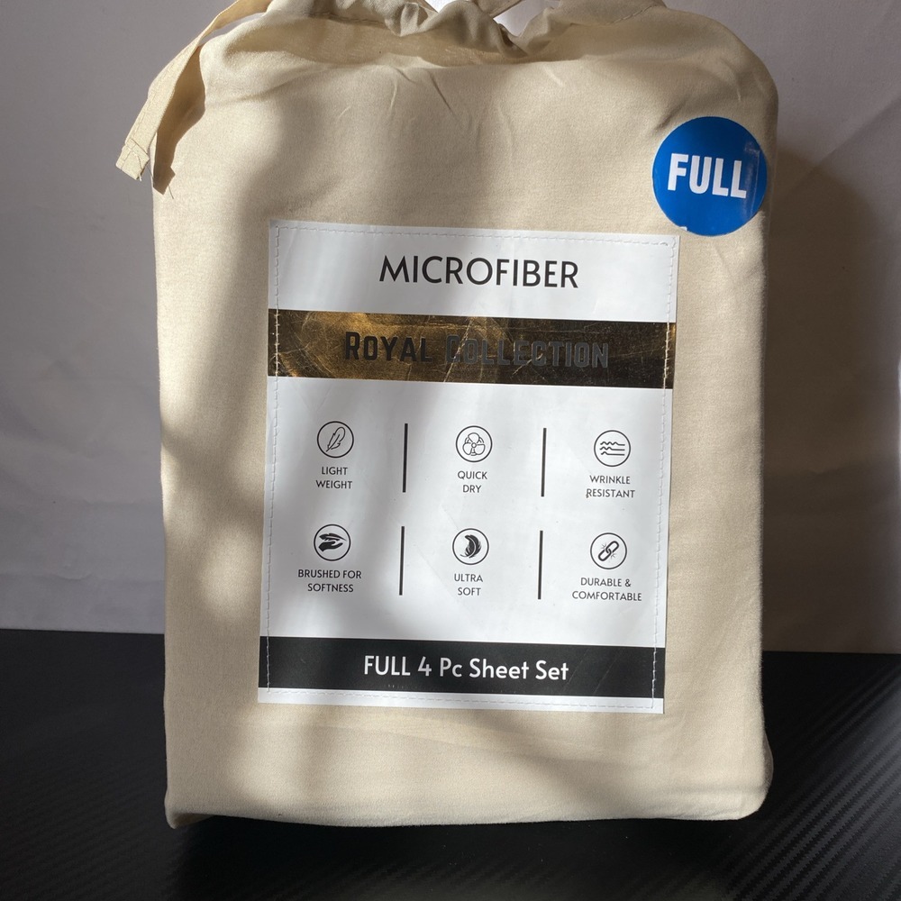 Royal Collection  Microfiber Full‎ Sheet 4 Piece Set
